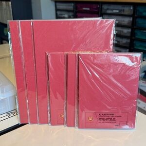 Set of Red Cards and Envelopes